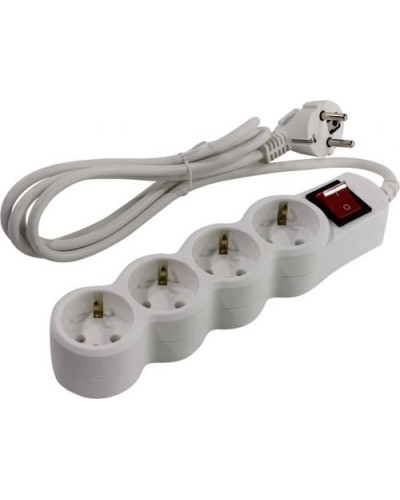 SP4W-130. Сетевой фильтр 4 розетки, 3м, белый. 5bites в Ангарске