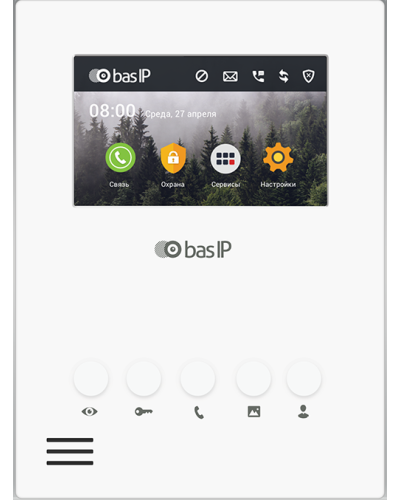 AU-04LA (AU-04L) WHITE. Монитор IP-домофона. BAS-IP в Ангарске
