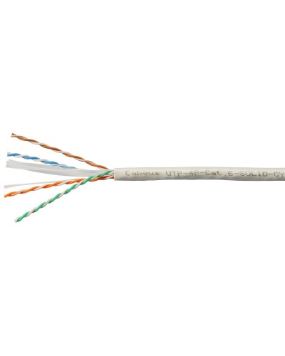 UTP-4P-Cat.6-SOLID-GY-100 (7178c-5). Кабель «витая пара» (LAN) для структурированных систем связи. CABEUS в Ангарске
