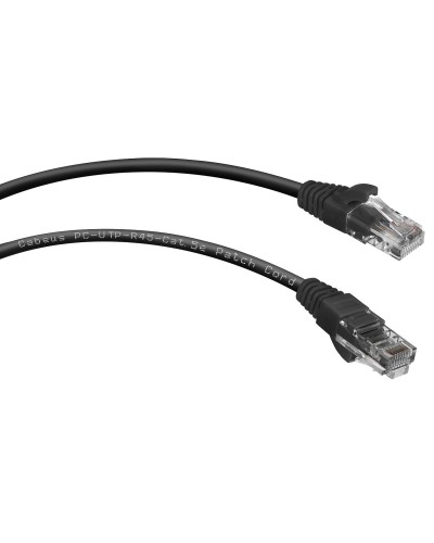 PC-UTP-RJ45-Cat.5e-3m-BK (7686c), чёрный. Патч-корд медный. CABEUS в Ангарске