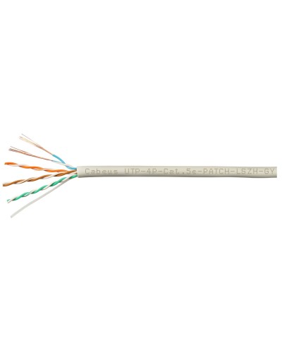 UTP-4P-Cat.5e-SOLID-LSZH-GY-LIGHT-100 (9996c-5). Кабель «витая пара» (LAN) для структурированных систем связи. CABEUS в Ангарске