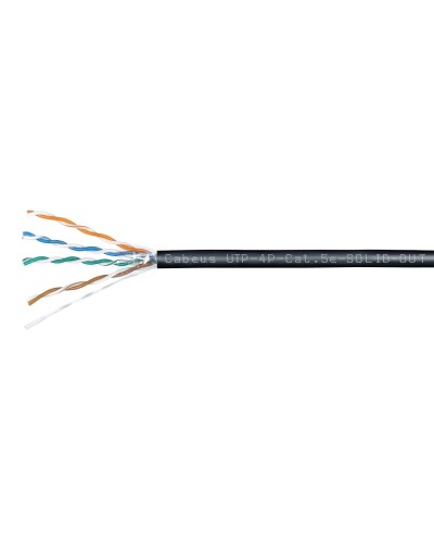 UTP-4P-Cat.5e-SOLID-OUT-LSZH-UV-100 (7172c-5). Кабель «витая пара» (LAN) для структурированных систем связи. CABEUS в Ангарске