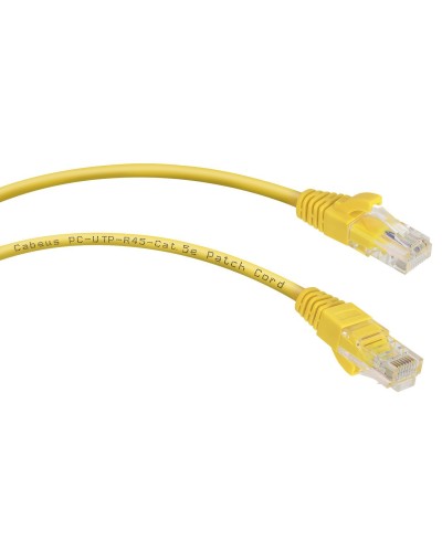 PC-UTP-RJ45-Cat.5e-3m-YL (7683c), желтый. Патч-корд медный. CABEUS в Ангарске