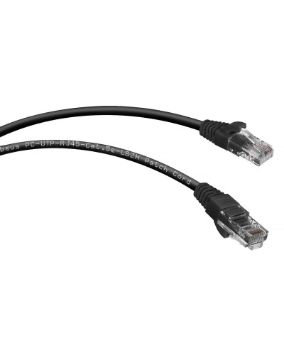 PC-UTP-RJ45-Cat.5e-1m-BK-LSZH (9537c), чёрный. Патч-корд медный. CABEUS в Ангарске