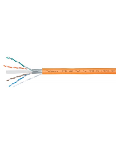 UTP-4P-Cat.6a-SOLID-LSZH-OR (11374c). Кабель «витая пара» (LAN) для структурированных систем связи. CABEUS в Ангарске