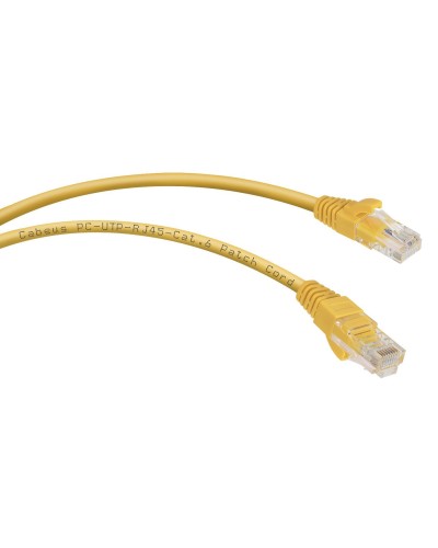 PC-UTP-RJ45-Cat.6-1m-YL (8705c), желтый. Патч-корд медный. CABEUS в Ангарске