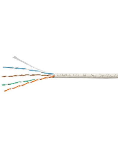 UTP-4P-Cat.5e-SOLID-LSLTx-GY-100 (10945c-5). Кабель «витая пара» (LAN) для структурированных систем связи. CABEUS в Ангарске