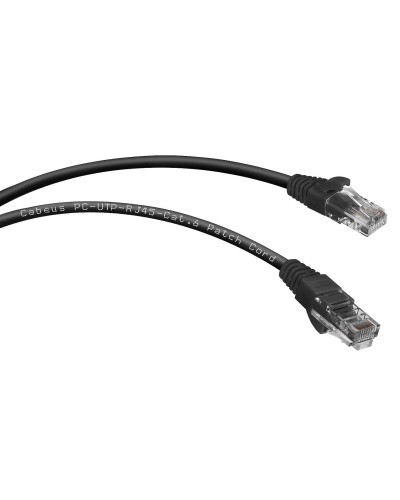 PC-UTP-RJ45-Cat.6-3m-BK (8666c), чёрный. Патч-корд медный. CABEUS в Ангарске