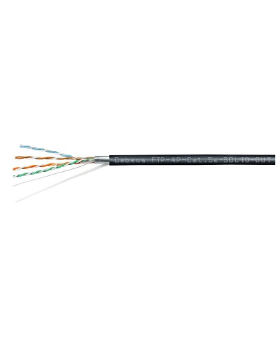 FTP-4P-Cat.5e-SOLID-OUT-PE-UV (11792c). Кабель «витая пара» (LAN) для структурированных систем связи. CABEUS в Ангарске