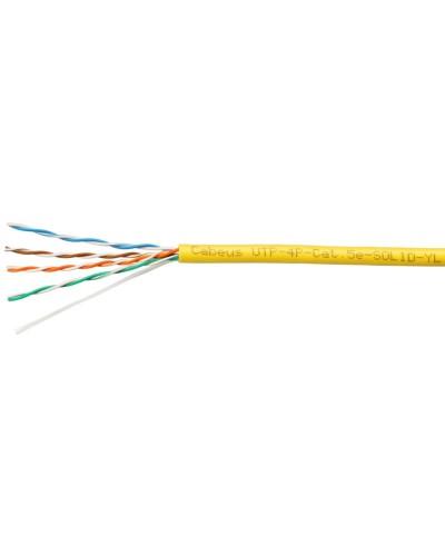 UTP-4P-Cat.5e-SOLID-LSZH-YL-100 (9780c-5). Кабель «витая пара» (LAN) для структурированных систем связи. CABEUS в Ангарске