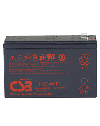 CSB HR 1224W F2 F1. Аккумулятор герметичный свинцово-кислотный. CSB в Ангарске