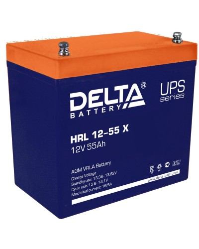 Delta HRL 12-55 X. Аккумулятор герметичный свинцово-кислотный. Delta в Ангарске