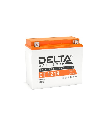 Delta CT 1218. Аккумулятор герметичный свинцово-кислотный стартерный. Delta в Ангарске