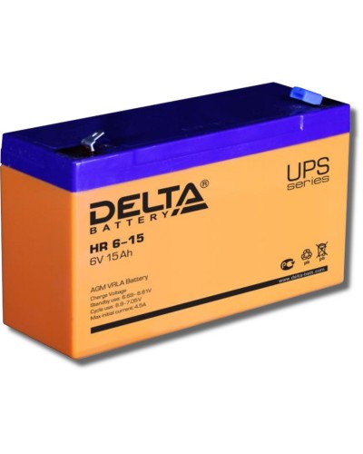 Delta HR 6-15. Аккумулятор герметичный свинцово-кислотный. Delta в Ангарске