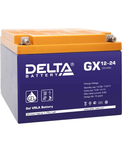 Delta GX 12-24. Аккумулятор герметичный свинцово-кислотный. Delta в Ангарске