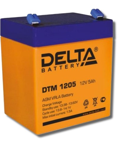 Delta DTM 1205. Аккумулятор герметичный свинцово-кислотный. Delta в Ангарске