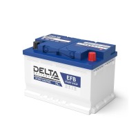 Delta START MASTER EFB 1275 (75 Ah). Аккумулятор автомобильный герметичный свинцово-кислотный. Delta