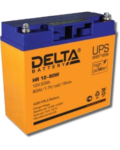 Delta HR 12-80 W. Аккумулятор герметичный свинцово-кислотный. Delta в Ангарске