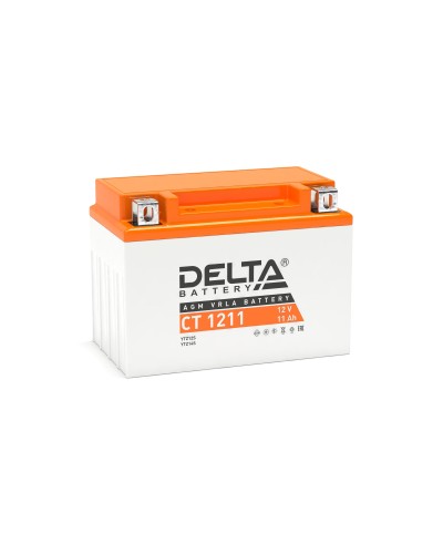 Delta CT 1211. Аккумулятор герметичный свинцово-кислотный стартерный. Delta в Ангарске