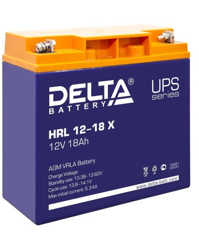 Delta HRL 12-18 X. Аккумулятор герметичный свинцово-кислотный. Delta в Ангарске
