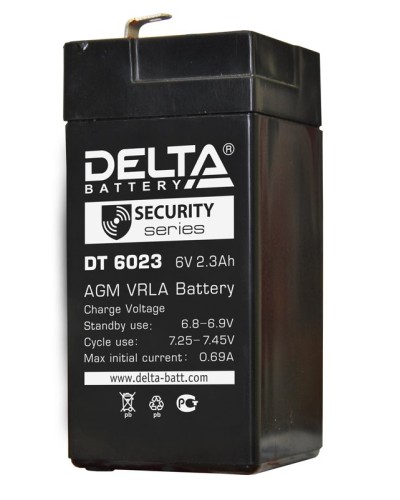 Delta DT 6023 (75мм). Аккумулятор герметичный свинцово-кислотный. Delta в Ангарске