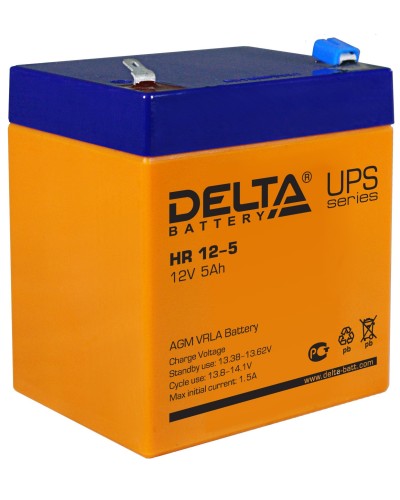 Delta HR 12-5. Аккумулятор герметичный свинцово-кислотный. Delta в Ангарске