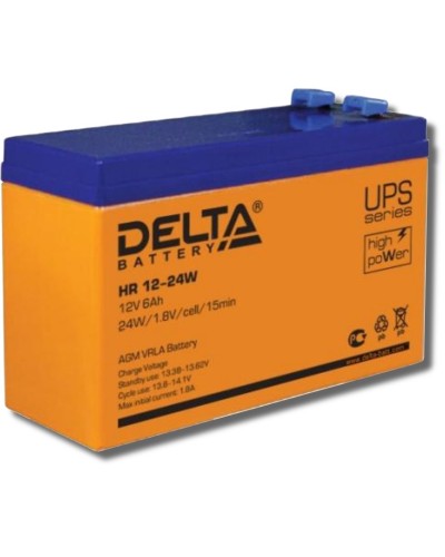 Delta HR 12-24 W. Аккумулятор герметичный свинцово-кислотный. Delta в Ангарске
