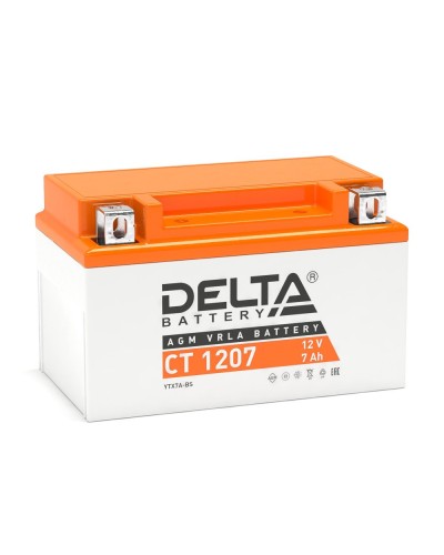 Delta CT 1207. Аккумулятор герметичный свинцово-кислотный стартерный. Delta в Ангарске