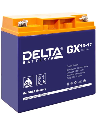 Delta GX 12-17. Аккумулятор герметичный свинцово-кислотный. Delta в Ангарске