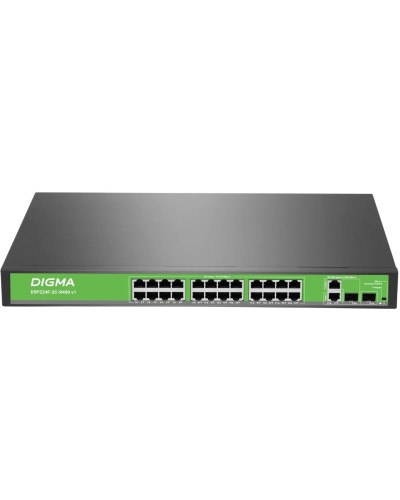 DSP224F-2C-R400 DSP224F-2C-R400 V1 (L2) 24х100Мбит/с 2хКомбо(1000BASE-T/SFP) 24PoE 24PoE+ 400W. Коммутатор с питанием по PoE. Digma в Ангарске