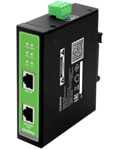 DNP90W48GDXM 10/100/1000BASE-T 90Вт 37-57В(DC). Инжектор PoE. Digma в Ангарске
