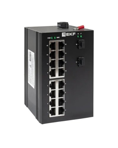 TSX-U-2GX/SFP-16GT. Промышленный неуправляемый коммутатор. EKF в Ангарске