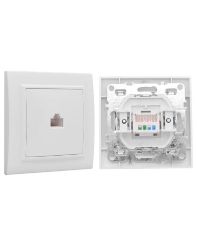 Минск Розетка RJ-45 1-местная СП (ERK01-035-10). Розетка RJ-45 1-местная СП. EKF в Ангарске