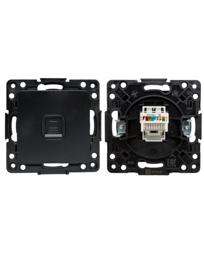 Стокгольм Механизм Розетки RJ-45 1-местной (EZK01-035-10). Механизм Розетки RJ-45 1-местной. EKF в Ангарске