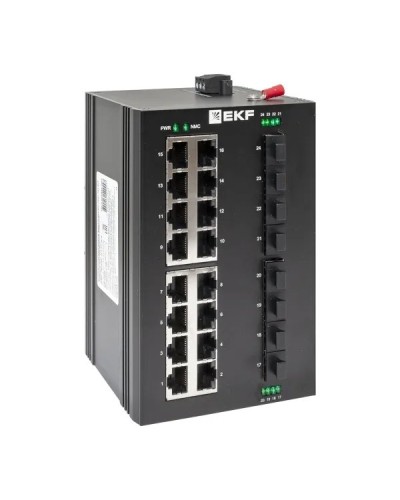 TSX-U-8GX/SFP-16GT. Промышленный неуправляемый коммутатор. EKF в Ангарске