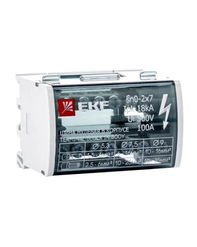 Шина нулевая в корпусе 2х7 (sn0-2х7). Шина нулевая в корпусе. EKF в Ангарске