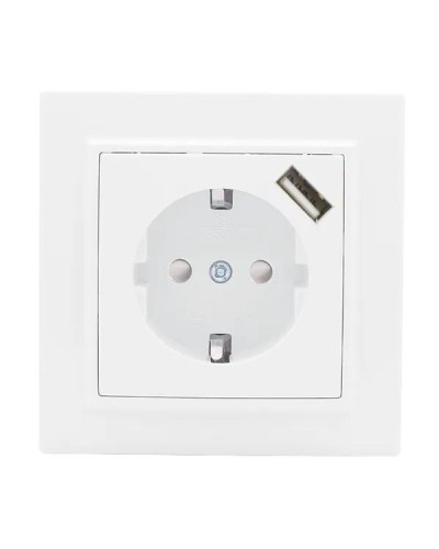 Минск Розетка 1-местная СП с/з 16А (ERR16-028-100-USB). Розетка 1-местная СП с/з 16А. EKF в Ангарске
