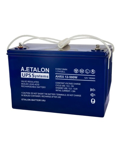 A.ETALON AHRX 12-500W (100). Аккумулятор герметичный свинцово-кислотный. ETALON в Ангарске