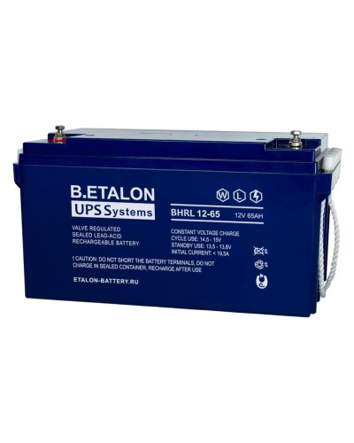 B.ETALON BHRL 12-65. Аккумулятор герметичный свинцово-кислотный. ETALON в Ангарске