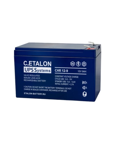 C.ETALON CHR 12-9. Аккумулятор герметичный свинцово-кислотный. ETALON в Ангарске