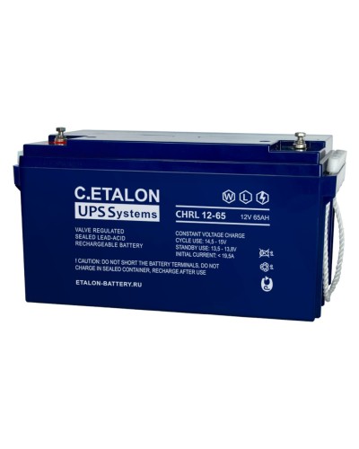 C.ETALON CHRL 12-65. Аккумулятор герметичный свинцово-кислотный. ETALON в Ангарске