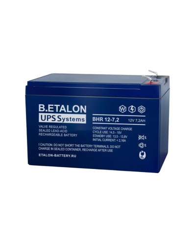 B.ETALON BHR 12-7,2. Аккумулятор герметичный свинцово-кислотный. ETALON в Ангарске