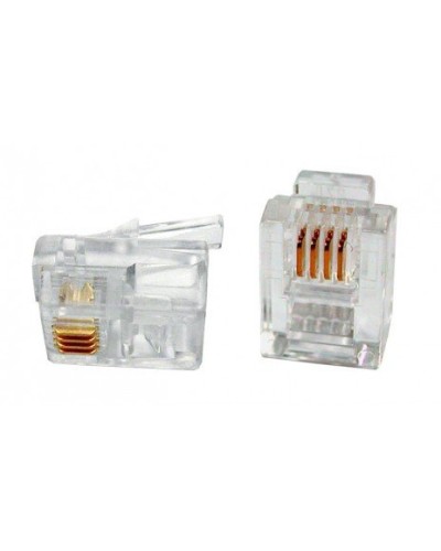 PLUG-6P4C-P-C2-100 (100 шт). Разъем RJ-12. Hyperline в Ангарске