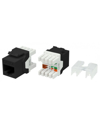 KJ8-8P8C-C6A-180-BK. Вставка Keystone Jack RJ-45. Hyperline в Ангарске