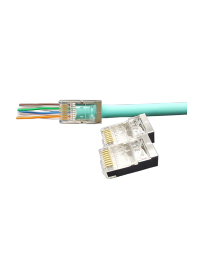 PLEZ-8P8C-U-C6-SH-100 (100 шт). Разъем RJ-45. Hyperline в Ангарске