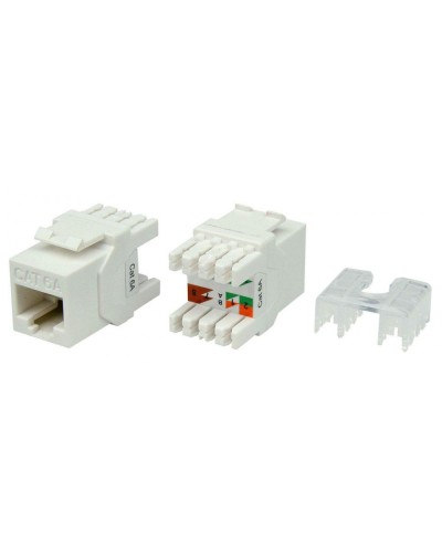 KJ8-8P8C-C6A-180-WH. Вставка Keystone Jack RJ-45. Hyperline в Ангарске