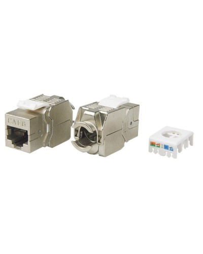 KJ8-8P8C-C6-180-TLS-SH-F-WH. Вставка Keystone Jack RJ-45. Hyperline в Ангарске