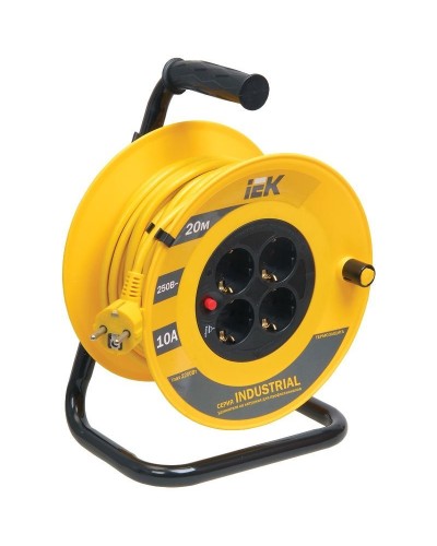 УК20 4 места, 20м (WKP15-16-04-20). Удлинитель на катушке Industrial. IEK в Ангарске