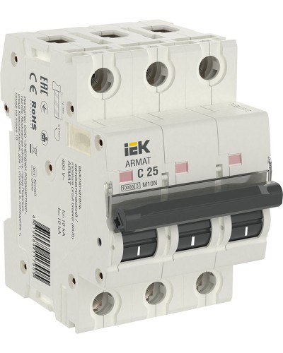 M10N 3P C 25А 10кА ARMAT (AR-M10N-3-C025). Автоматический выключатель. IEK в Ангарске