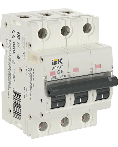 M06N 3P C 6А 6кА ARMAT (AR-M06N-3-C006). Автоматический выключатель. IEK в Ангарске